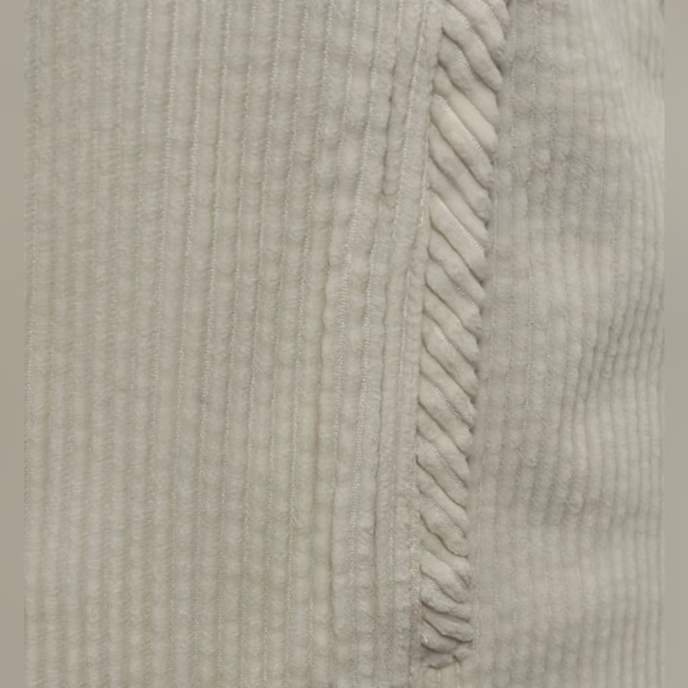 J. Jill Cream Button Up Corduroy Jacket w. Removable Quilted Orange Lining Small - Picture 9 of 14